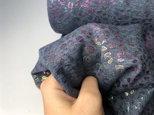 Isoli - regnbue leo foil på denim melange bund